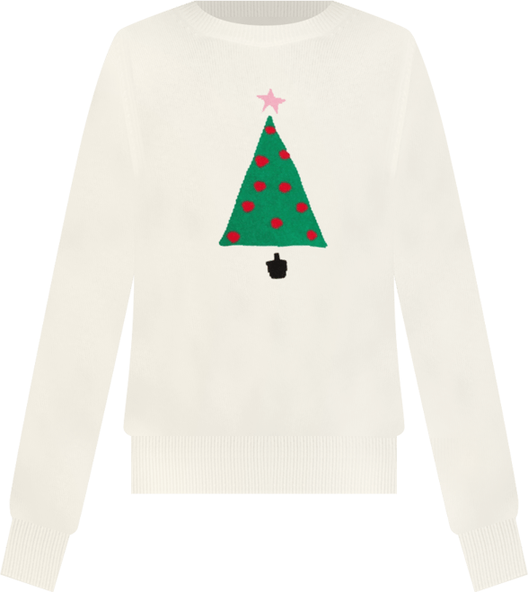Women's Wool-Cashmere Xmas Tree Sweater