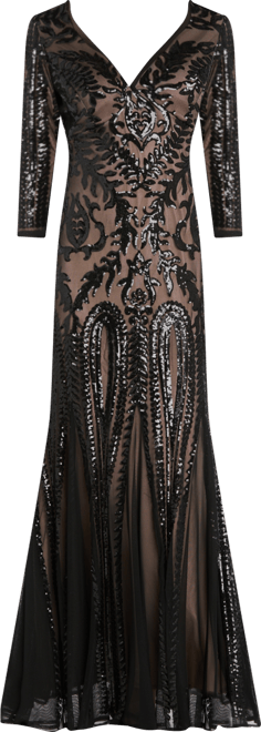 Petite Beaded V-Neck Dress