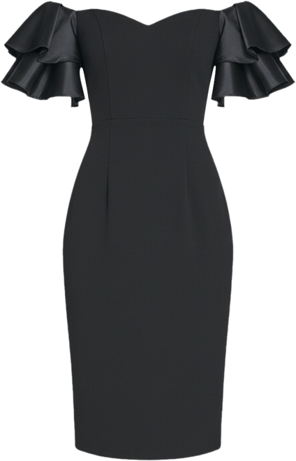 Women's Strapless Puff-Sleeve Dress