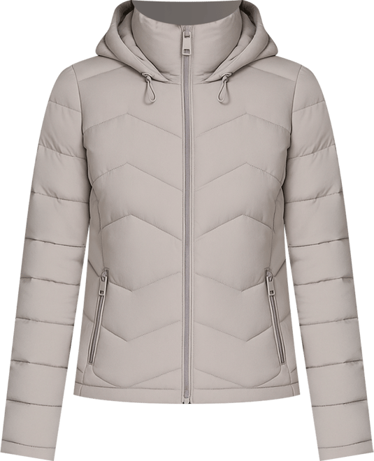 Women's Short Zip-Up Hooded Puffer Jacket