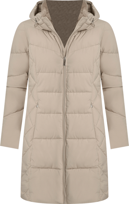 Women's Collar Hooded Puffer Coat