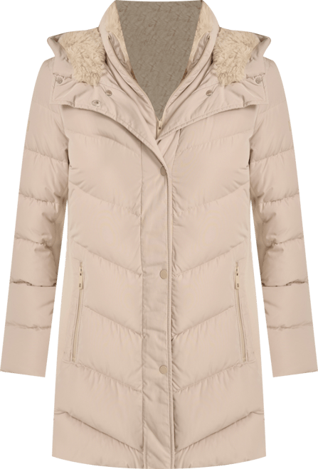 Women's Lined Hooded Puffer Coat
