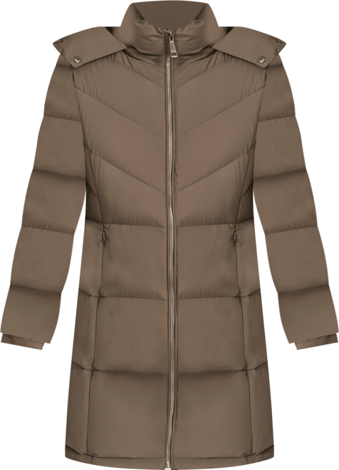 Women's Hooded Stand Collar Puffer Coat