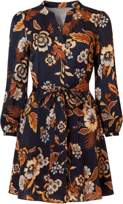 Women's Long-Sleeve Printed Dress
