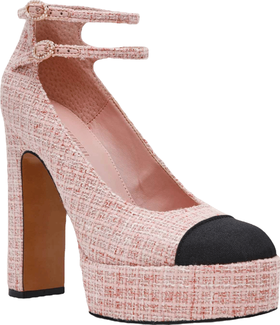 Women's Peyton Cap-Toe Platform Mary-Jane Pumps