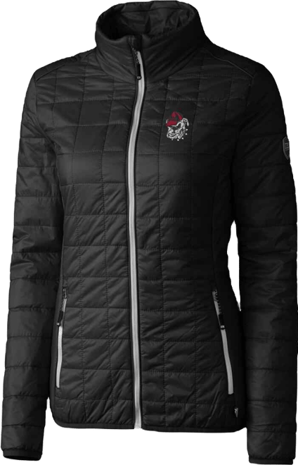 Women's Black Georgia Bulldogs Rainier Eco Insulated Puffer Full-Zip Jacket