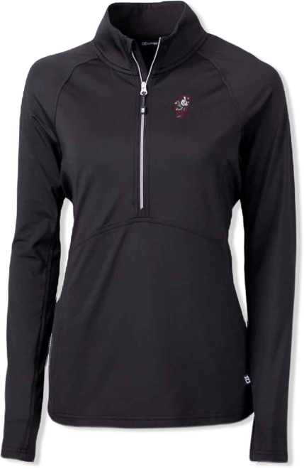 Women's Black Ohio State Buckeyes Adapt Eco Knit Stretch Half-Zip Pullover Sweatshirt