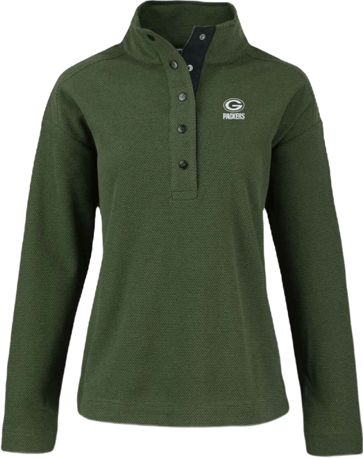 Women's Green Bay Packers Hunts Point Eco Half-Snap Sweatshirt