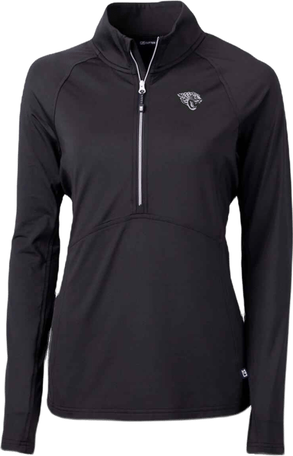Women's Black Jacksonville Jaguars Adapt Eco Knit Stretch Half-Zip Pullover Sweatshirt