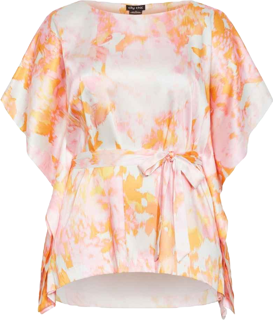 Plus Size Sunset Print Top