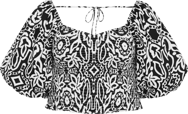 Plus Size Amari Puff Sleeve Fitted Top