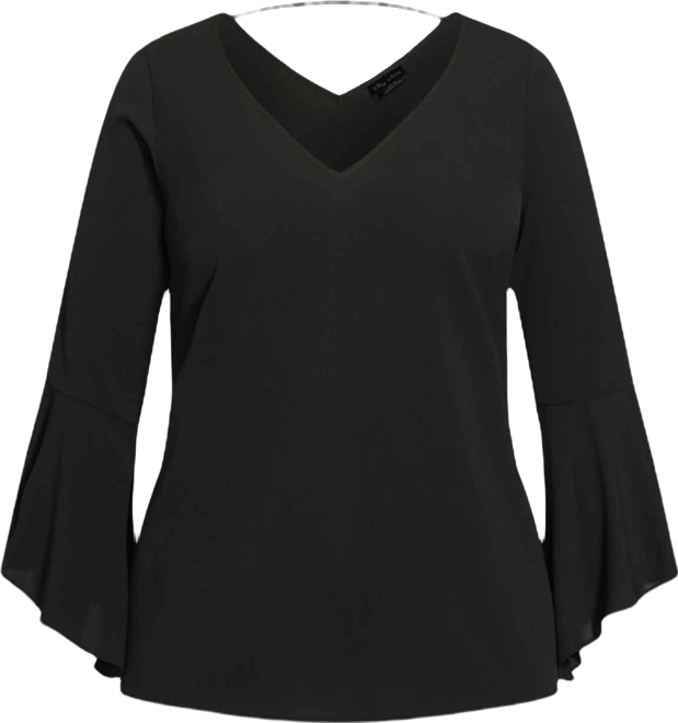 Plus Size Bell Sleeve Top
