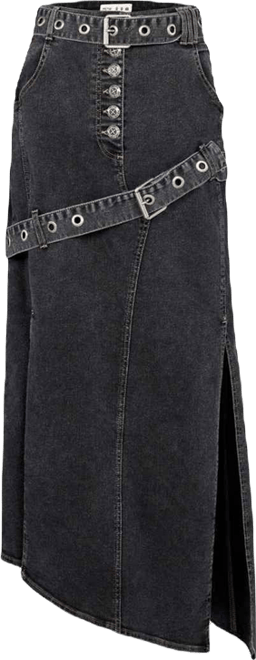 Women's Your Itch Colorblocked Denim Skirt