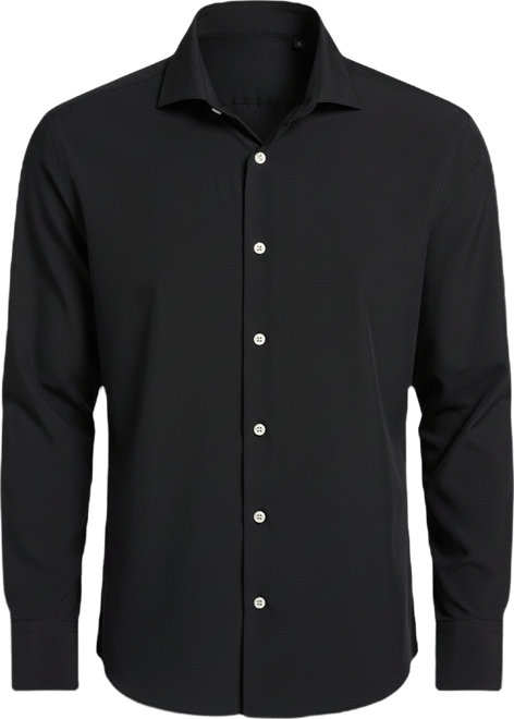 modern fit vs slim fit dress shirt Haggar Wrinkle Free Slim Fit Dress Shirt in Black main image 0