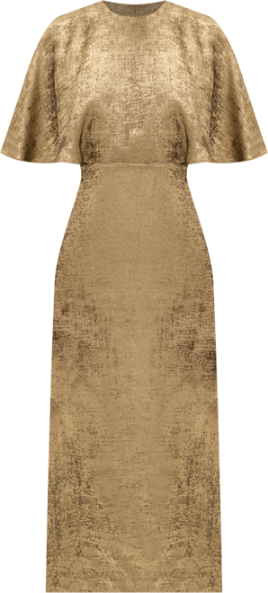Gold Cape Leah Dress