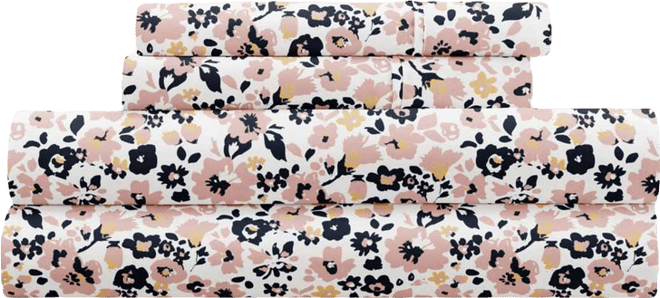 Delicate Blossoms 4-p.c. Sheet Set, Full