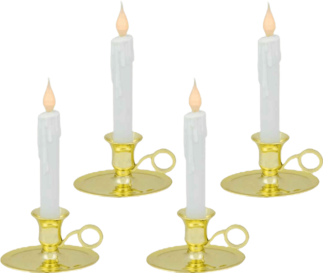 Led Lighted Window Candle, Set of 4