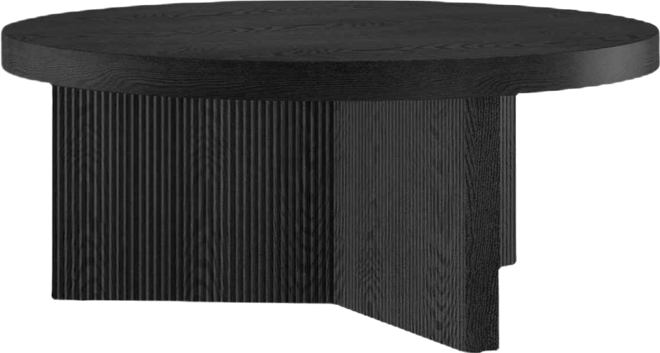 Holm 36" Wood Wide Round Coffee Table