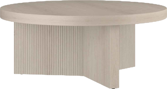Holm 36" Wood Wide Round Coffee Table