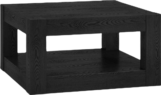 Hughes 32" Wood Wide Square Coffee Table