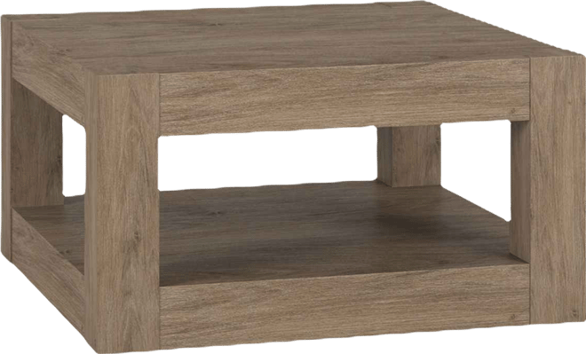 Hughes 32" Wood Wide Square Coffee Table