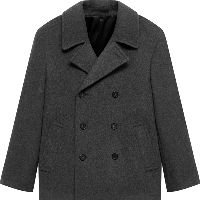 Men's Buttons Wool Double-Breasted Coat