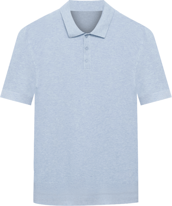 Men's Structured Knitted Slim-Fit Polo Shirt