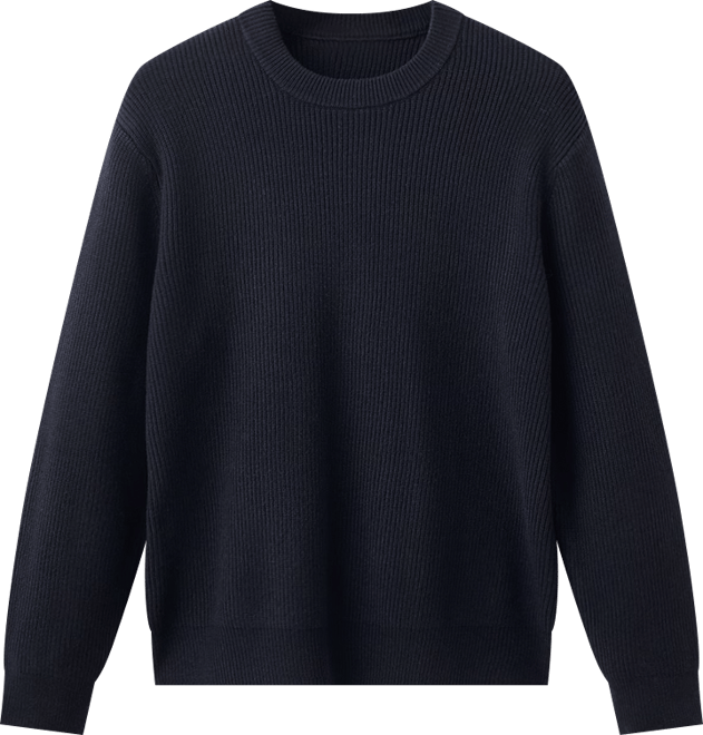 Men's Ribbed Wool-Blend Sweater