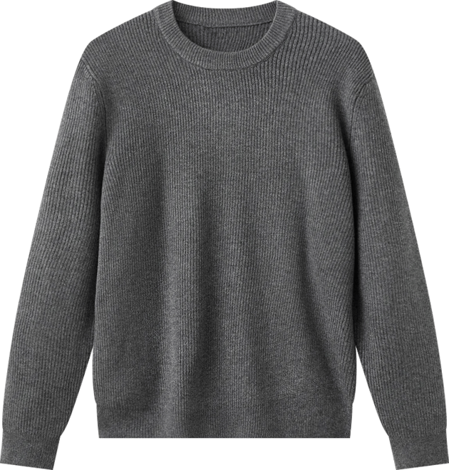 Men's Ribbed Wool-Blend Sweater