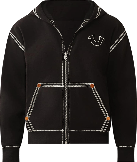 True Religion Men's Super Long-Sleeve Zip-Up Hoodie - Macy's