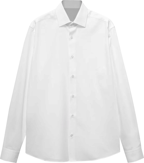 Men's Solid Slim-Fit Dress Shirt