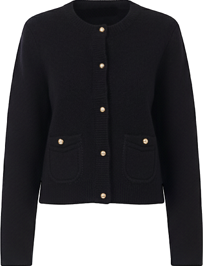 Women's Patch Pockets Long Sleeves Cardigan