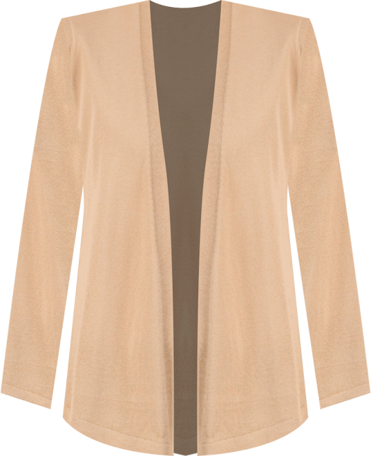 Women's Stitch-Detail Open-Front Cardigan Sweater