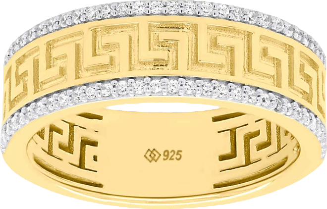 White Diamond Ring (1/4 ct. t.w.) in 14K Gold Plated with Sterling Silver
