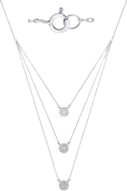 White Diamond Necklace (1/2 ct. t.w.) in Sterling Silver