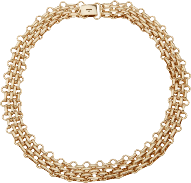 Gold-Tone Thick Chain Collar Necklace