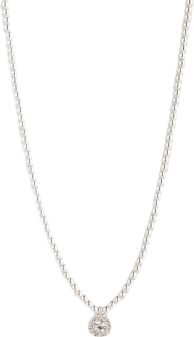 Glass Crystal Stone Pave Beaded Pendant Necklace
