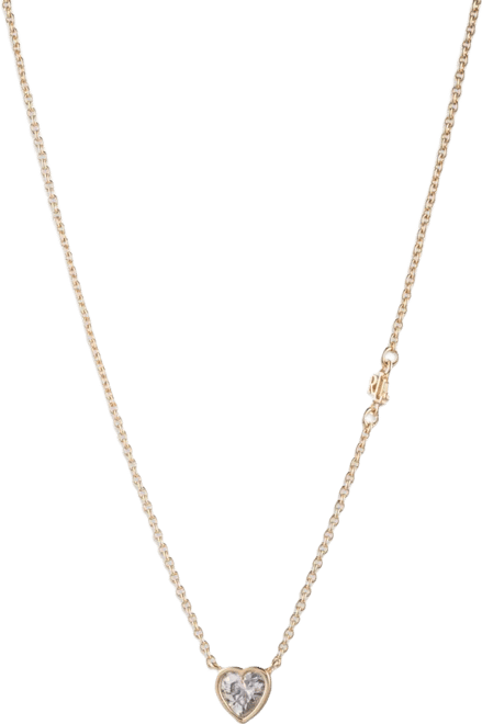 Cubic Zirconia Heart Pendant Necklace