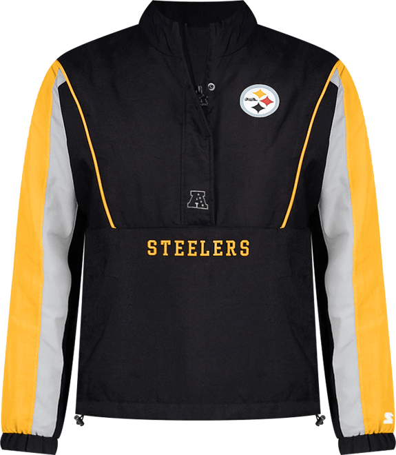 Women's Black/Gold Pittsburgh Steelers Thursday Night Gridiron Half-Zip Jacket