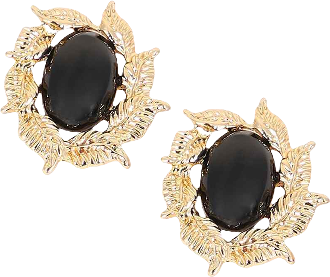 Women's The Victorian-Foliage Stud Earrings
