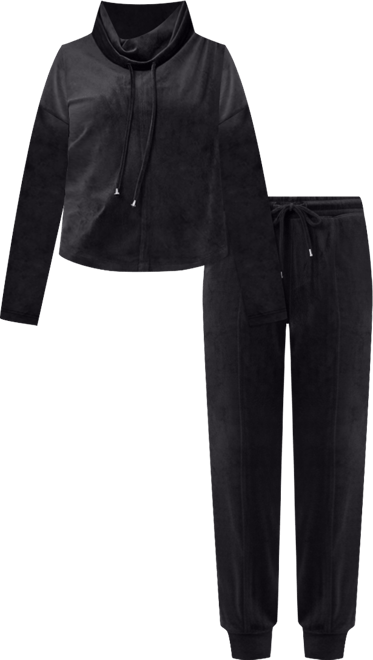 Women's Velour Cowlneck Jogger Set