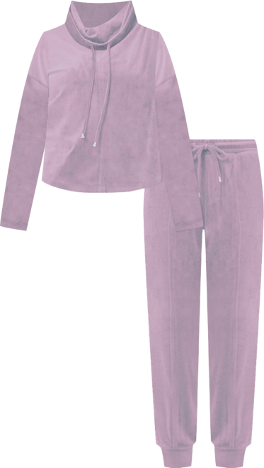 Women's Velour Cowlneck Jogger Set