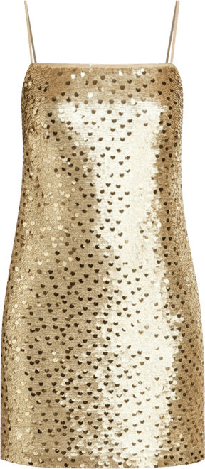 MILLY Colette Gold Dot Sequin Mini Dress | Bloomingdale's Women
