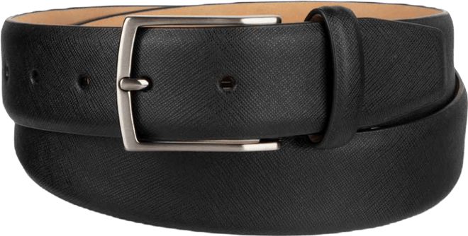 Men's Modern Feather Edge Saffiano Dress Belt, Macy's Exclusive