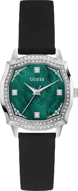 Women's Black Silver Tone Analog Watch, 32mm