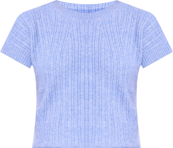 Women's Lurex Short Sleeves Sweater