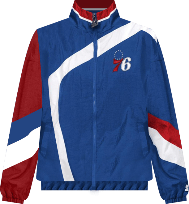 Women's Blue/Red Philadelphia 76ers 1st Quarter Full-Zip Jacket