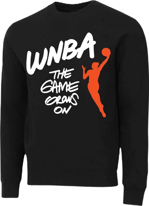 Men's and Women's Black Wnba Statement Pullover Sweatshirt