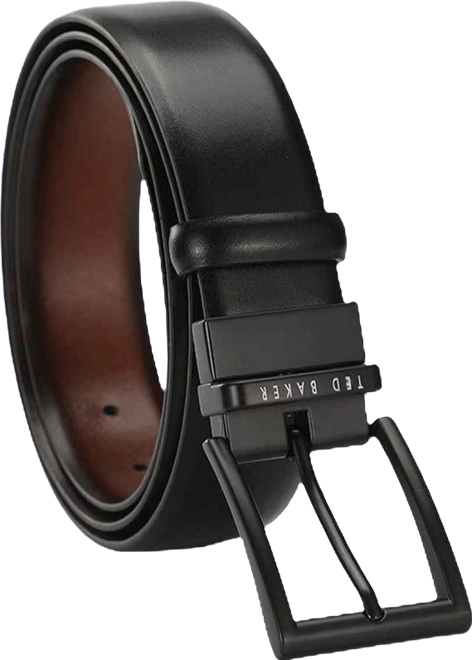 Men's Reversible Tan Loop Leather Belt