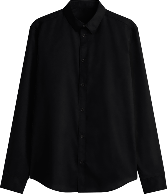 Men's Solid Slim-Fit Dress Shirt